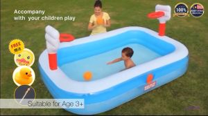 BESTWAY Basketball Inflatable Garden Swim Pool Toy Swiming Pool Kolam Renang Mainan Budak Kolam Mandi 54122