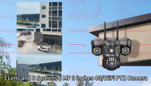 V380 Pro 12MP Three Lens CCTV Camera Outdoor WiFi Night Vision Auto Tracking Waterproof IP Camera