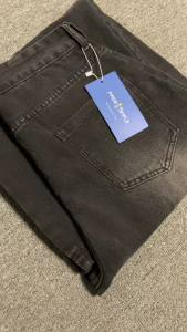 PREIE SIMPLE Black Pants for Men Baggy Pants Men Washed Jeans Drop Long Mop Pants Wide Leg Pants Y2k Loose Pants for Men American Vintage Style Streetwear Jnco Jeans