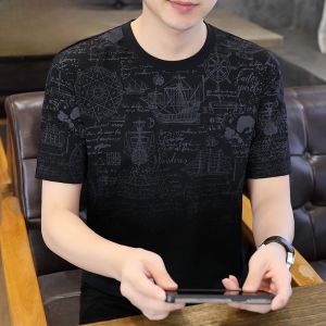 HENGYUANXIANG | Fashionable Short Sleeve Round Neck T-Shirt For Men Summer New Arrival Half Sleeve Top Youth Trendy Cotton Blend Cool Feeling