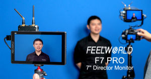 FEELWORLD F7 PRO 7 Inch Touch Screen DSLR Camera Field Monitor with 3D Lut HDR Waveform F970 External Power Install Kit 1920x1200 4K 60Hz HDMI Input Output