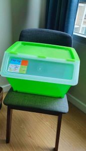 STORAGE BOX FLIP TOP BOX with wheels. Sold per piece