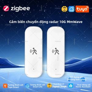 Cảm Biến Chuyển Động Thông Minh Zigbee 10G MmWave Với Độ Sáng Nhiệt Độ Độ Ẩm Hỗ Trợ Tuya Zigbee2MQTT Cho Tự Động Hóa Gia Đình