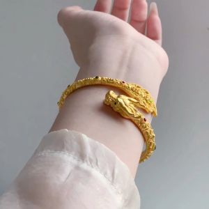 Vòng Tay Rồng Thần Long Phụ Nữ Tinh Tế Và Mạnh Mẽ Thủ Công Ruy Băng Cổ Điển Hợp Kim Trang Sức Thời Trang Phổ Thông