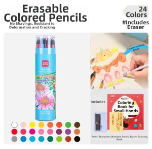 deli | Eraserable Colored Pencils for Children Drawing and Sketching