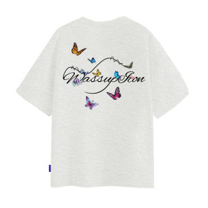 Wassup Original Trendy Brand White Short Sleeve Cotton T-Shirt Mens Summer New Loose Heavyweight Oversize Breathable Top