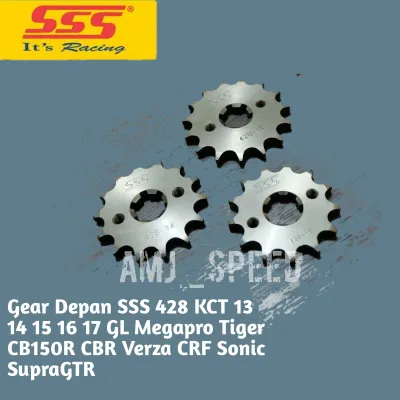 Gear Depan SSS 428 KCT 13 14 15 16 17 GL Megapro Tiger CB150R CBR Verza CRF Sonic SupraGTR