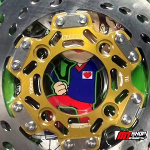 จานเบรคจีออโน่ตัวธรรมดา ไม่มีABS ขนาด 190 มิล เท่าเดิม จานน้าคม งานแท้ ใบนอกเจาะรูเฉียง งานสวย มีประกัน