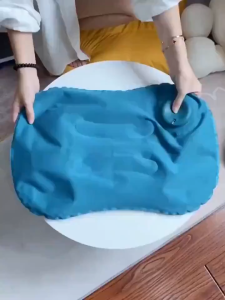 Press To Inflate Travel Inflatable Pillow Ergonomic Portable Air Pillow Palm Size for Travel Office Nap