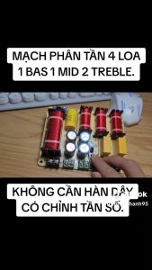 [Giá 1 mạch] Mạch phân tần 3 đường tiếng dùng cho 4 loa 1 Bass + 1 Mid + 2 Treble RCEDA-412 dùng cho loa cây hoặc loa kẹo kéo