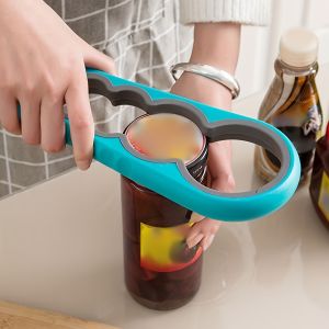 4-in-1 Easy-Grip Can Opener for Elderly - Senior-Friendly Kitchen Gadget & Thanksgiving Gift Dishwasher Safe Home Essentials