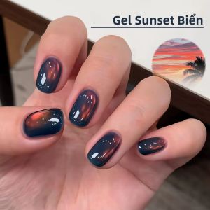 1 Chai Sơn Móng Tay Gel Mắt Mèo PSK Sea Sunset 10ml Thu Đông Nhiều Màu Sắc Chuyển Sắc Làm Trắng Kết Thúc Mịn Như Satin Trang Trí Móng Tay Tinh Xảo