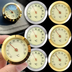 Mini Luminous Thermometer Analog Temperature Meter Zinc Alloy Auto Car Dashboard Room Indoor Outdoor Pocket Gauge Metal Dial