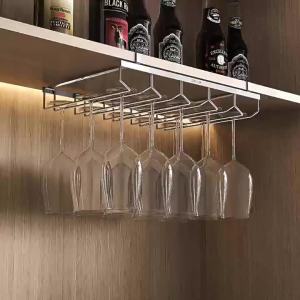 Wall-Mounted Hanging Wine Glass Rack
