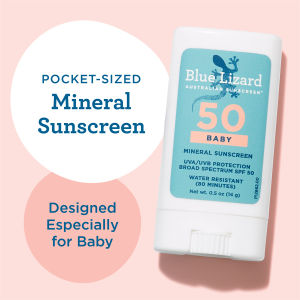 BLUE LIZARD baby SPF50 Mineral Sunscreen Stick 0.5oz Fragrance-free Moisturizing Water Resistant Mild and Non-irritating