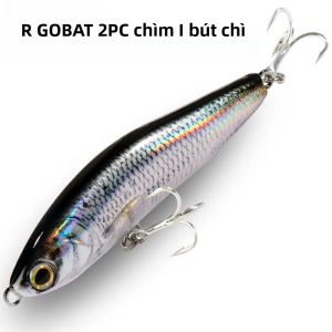 2 Máy Tính Chìm Bút Chì Mồi Dụ Cá Trọng Lượng 24G HardBait Hệ Thống Với Móc Treble Swimbait Wobbler Giải Quyết Jerkbait Sâu Nhân Tạo Mồi Câu Cá