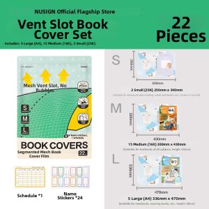 Nusign | Segmented Easy Application Book Cover Protective Sleeve Waterproof Transparent