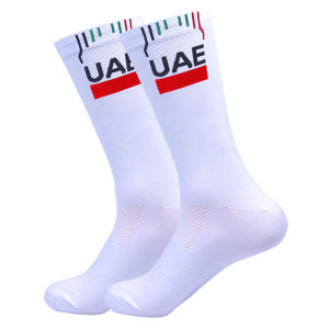 NEW 2026 Cycling Socks Men Women UAE Team Breathable Quick Dry Outdoor Football Running Bike Socks