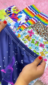 Kids High Quality Leggings with Skinny Printing and Colorful Flowers at the Ankle for Kids Girls 3-10 Years Old