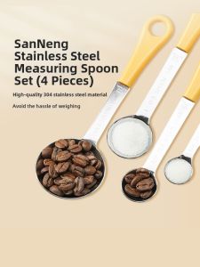 SANNENG | Bộ 4 Cái Muỗng Đo Có Dấu