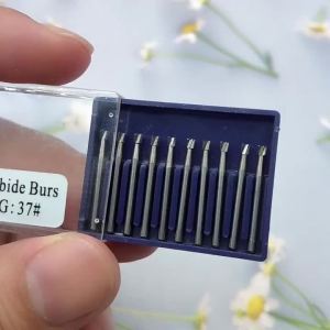 10 Pcs Dental Fissure Burs Hig1h Speed Dental Product Dental Lab Carbide Burs Cone Head FG36 37 Dentist Tools