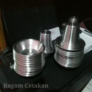 Cetekan Kue Loyang Egg Tart Pie SUS 6cm Premium 08mm Tersedia Penekan Alumunium