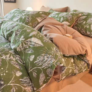 Kiss Dear | Nordic Style All Cotton Flannel Thick Bedding Set