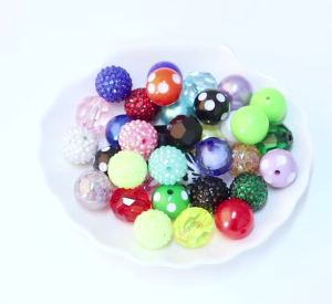 12Pcs/Lot 20mm Mixed Color Pen Beads Round Loose Spacer Beads For DIY Jewelry Making Necklace Bracelet Pendant Accessories