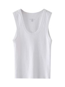 Slim Fit Knitted Vest Sleeveless Womens Street Style Short Length Pure Color Summer Fashion Casual Sweet And Spicy Top