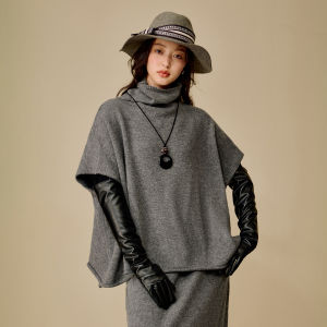 INMAN | Áo Sweater Kiểu Dạng Đắp Cổ Cao Tay Trung Bình