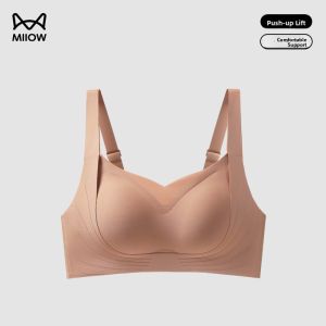 Miiow | Wireless Adjustable Sports Bra Womens Underwear Gathered Small Appearance Anti-Sagging Side Breast Collection Comfortable Bra