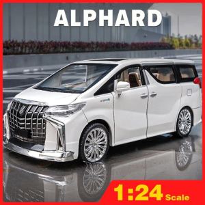 1:24 Toyota Alphard MVP Car Model Alloy Diecast Cars Toys with Lights and Sound Vehicle Toy for Boy Gift