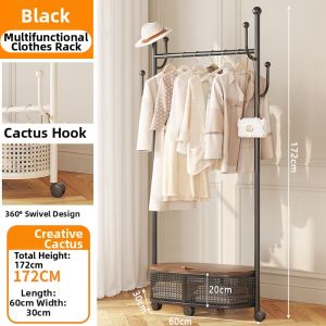 YOUDIANNIU | Luxury Floor-standing Coat Rack with Rotatable Mirror Multifunctional Coat Rack