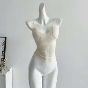 Áo Ba Lỗ Ren Pure Desire Dành Cho Nữ Mùa Hè Mới Ôm Vừa Vặn Thon Gọn Áo Lót Cổ Chữ U Áo Khoác Ngoài Thường Ngày