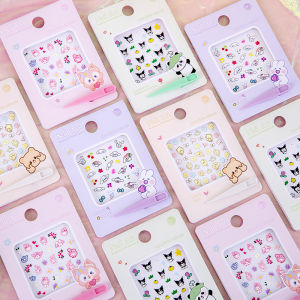 Sanrio Childrens Cartoon 5D Relief Nail Sticker School Students Girl Nail Stickers