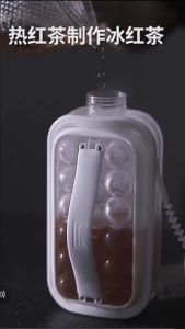 2 dalam 1 Pembuat bola es silikon silikon ketel kreatif cetakan es batu dapur bar gadget es hoki kisi hoki membuat ketel