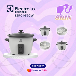 ELECTROLUX หม้อหุงข้าว รุ่น E2RC1-320W (833 วัตต์1.8 ลิตร)