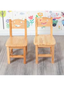 Home Oak Wooden Backrest Chair for Children