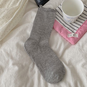 Tất Mỏng Mùa Hè Dành Cho Nữ Phong Cách Preppy Hợp Thời Trang Lưới Thông Thường Tất Dài Thoáng Khí Thấm Hút Mồ Hôi Màu Trơn Cơ Bản Đan Cotton Pha Trộn