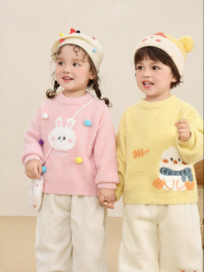 CUTEPANDAS | Áo Len Dài Tay Trẻ Em Họa Tiết Hoạt Hình