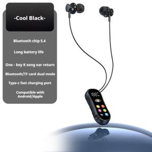 Lavalier HD Screen Bluetooth Headphones 30H Play Surround Sound Headsets Noice Reduction Wireless Earphones handsfree In HD Mic