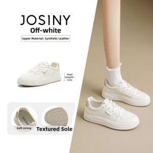 Josiny | Thick Sole Breathable Sporty Casual Shoes 2026 Spring New Style White Classic Womens Shoes