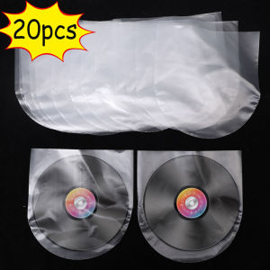 Feelife 20/10pcs Vinyl Record Dust Bags Transparent Resealable Plastic Dustproof Case Anti-static Clear Storage Sleeves 12.5x13cm
