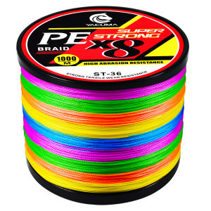 YACUMA X8 1000M Multicolor Braided Fishing Line 20LB-118LB Wear Resistant Multifilament Kite String for Freshwater and Seawater