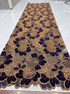 Fashion African Velvet Lace Fabric 2026 High Quality Women Party Women Embroidery Nigerian French Lace Materials For Dress M17-1