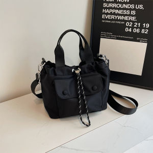 Fashionable Waterproof Oxford Bucket Bag Lightweight Drawstring Crossbody Versatile Chic Summer 2024 Ka Le Er Ladies Handbag