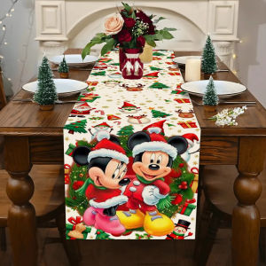 2025 Christmas Disney Mickey Mouse Pattern Tablecloth Decoration For Home Xmas Table Decor Home Table Runner 2026 New Year Gifts