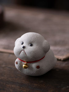 Handmade Purple Clay Miniature Pet Tea Companion Figurine Creative Cute Handmade Tea Play Original Mine Purple Clay Ornament