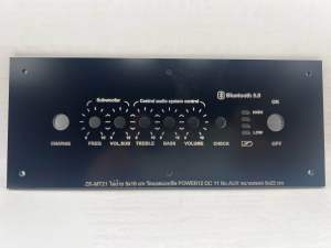 เพลทลำโพงบลูทูธ รุ่นZK-MT21 ไม่ย้าย ช่อง5*18 (ไม่เจาะAux) วัตแบตแบบขีด ตู้บลูทูธDIY.