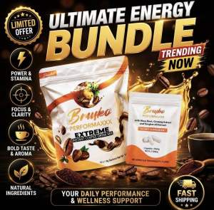 Brusko Performaxx Coffee & Capsule Bundle Set - Energy Mix for Power Stamina Focus Clarity Bold Taste Aroma Natural Ingredients | 1 Pouch Brusko Coffee (10 Sachets) + 1 Pouch Brusko Capsule 5pcs.